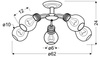 Lampa sufitowa DANI WHITE/GOLD 3xGU10