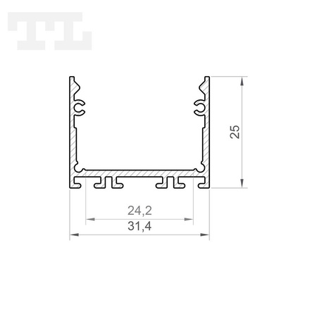 LED P22-3 Profil 3000 mm biały lakierowany (nr kat 8622316)
