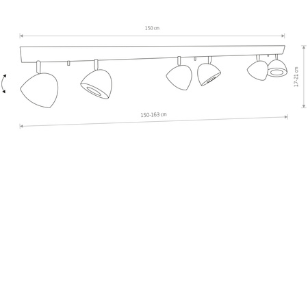 Nowodvorski Lampa sufitowa czarna VESPA