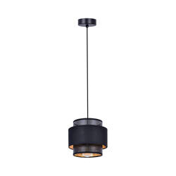 Elegancka lampa wisząca z czarno-złotymi abażurami K-5280 z serii AMOS