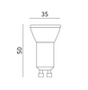 Mała żarówka LED GU11 4W  35mm  ciepła