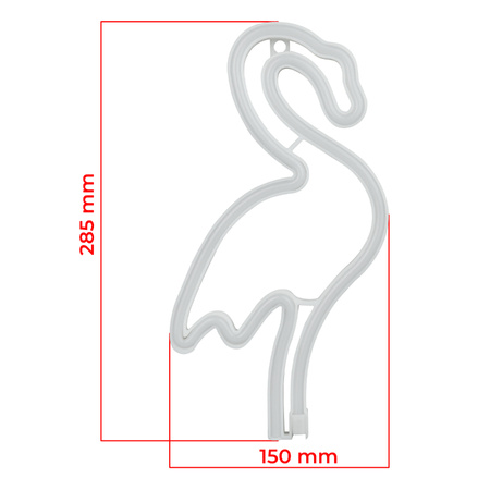 Dekoracja świetlna Neon LED "flaming", 15 x 28,5 cm