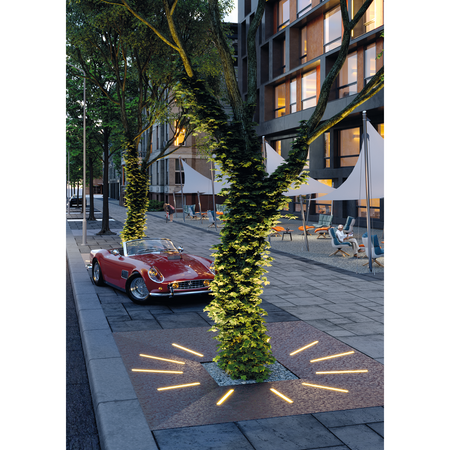 Profil HR-MAX, anodowany, srebrny, oświetlenie liniowe do kostki brukowej 2005 mm