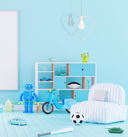 Lampa wisząca AMORE WHITE metalowa 1xE27 biała