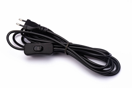 Przewód kabel z wtyczką PVC 4m czarny