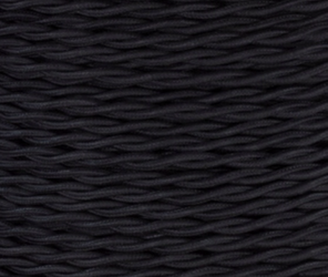 Dekoracyjny kabel w oplocie skręcany dwużyłowy 2x0,75 czarny