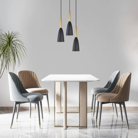 Solin 3 lampa wisząca talerz czarno/złota LP-181/3P BK/GD