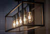 Nowodvorski Lampa sufitowa czarna metalowa CRATE