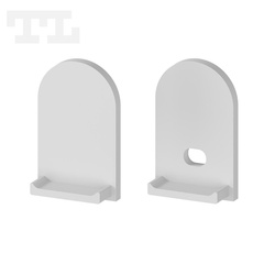 Komplet zaślepek bocznych szarych P5-1 do osłonki C22 (1 szt. z otworem, 1 szt bez otworu) (nr kat 770512201)