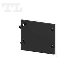 Zaślepka aluminiowa czarna P22-3 + P22-6 bez otworu (wkręty w komplecie) (nr kat 7722616)