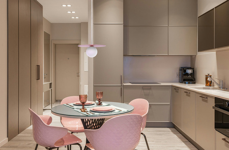 Niebanalna lampa wisząca w kolorze różu K-5441 z serii ROBIN