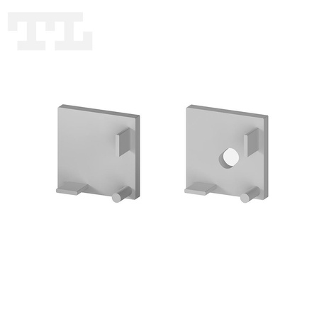 Komplet zaślepek bocznych szarych P3-2 do osłonki C17 (1 szt. z otworem, 1 szt bez otworu) (nr kat 7703201)