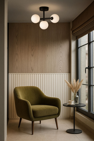 Lampa sufitowa mleczne szklane kule K-5850 z serii FILO