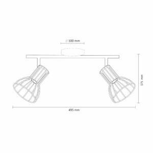 Lampa ruchoma ścienno-sufitowa SOFIA-2 czarna+miedź E14x2