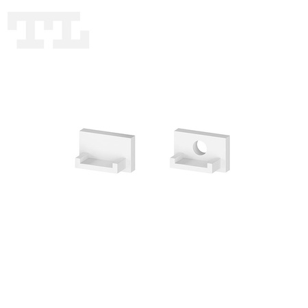 Komplet zaślepek bocznych białych P4-2 do osłonki C10 (1 szt. z otworem, 1 szt bez otworu) (nr kat 7704202)