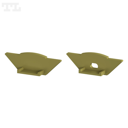 Komplet zaślepek bocznych GOLD P7-1 (1 szt. z otworem, 1 szt bez otworu) (nr kat 770792)