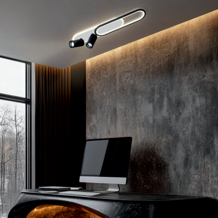 Light prestige Parma 2 plafon długi czarny LP-0612/2C L BK