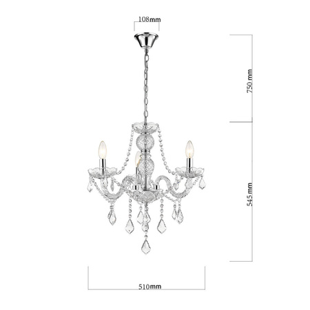 Cristallo 3 lampa wisząca LP-2940/3P
