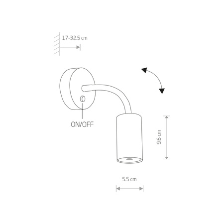 Nowodvorski Kinkiet regulowany biały EYE FLEX S