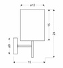 Yan Lampa Kinkiet Patynowy 1X40W E14 Abażur Orzechowy