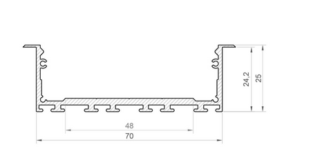 LED P27-1 Profil 1000 mm anod (nr kat 8627101)