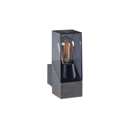 Kinkiet ogrodowy lampa LAVEN 1xE27 grafit LOFT