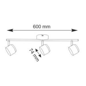 Lampa ścienno-sufitowa ruchoma LED KUBIK 3 Biała 3000K