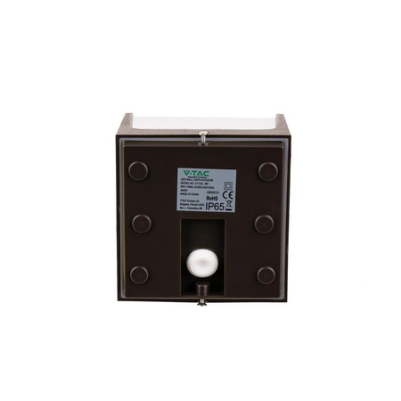 Oprawa Ścienna Ogrodowa V-TAC 8W LED IP65 120x120 Brązowa VT-708 4000K 800lm