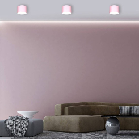 Lampa sufitowa DIXIE Pink/White  1xGX53