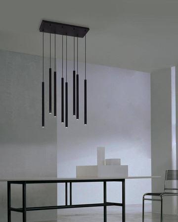 Duża, dekoracyjna, czarna lampa wisząca do jadalni K-4863 z serii GELATO