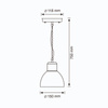 Lampa zewnętrzna wisząca ARNE 1xE27