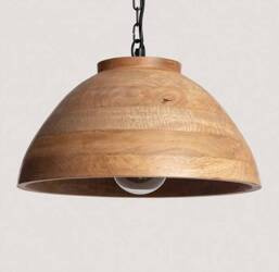 Lampa Wisząca z Drewna Naisha E27