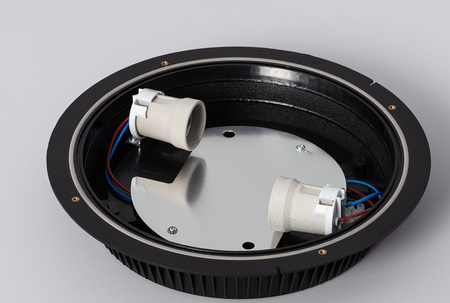 Plafon lampa sufitowa 2xE27 okrągły IP65 czarny