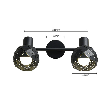 Lampa spot Reus 2xE14 czarna