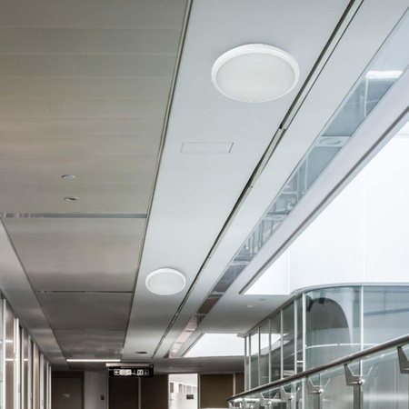 Plafon V-TAC 20W LED Okrągły IP44 Czujnik Ruchu Mikrofalowy IK10 30cm Biały VT-8222 3000K-4000K-6000K 1800lm 5 Lat Gwarancji