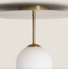 Lampa Sufitowa Plafon z Metalu i Szkła 1xG9 Moonlight Brass
