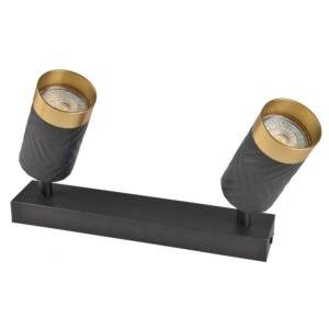Lampa ścienno-sufitowa ARRAS 2 czarno-złota GU10