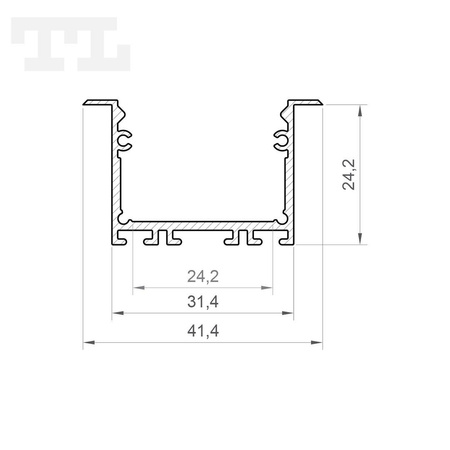 LED P22-1 Profil 2000 mm anod (nr kat 8622102)
