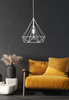Lampa wisząca druciana LOFT Biały GEO PUSTY