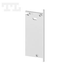 Zaślepka aluminiowa srebrna P26-2 LEWE z otworem (wkręty w komplecie) (nr kat 7726211)