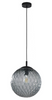 Lampa wisząca CADIX GRAFIT E27 szklana kryształowa kula 30cm