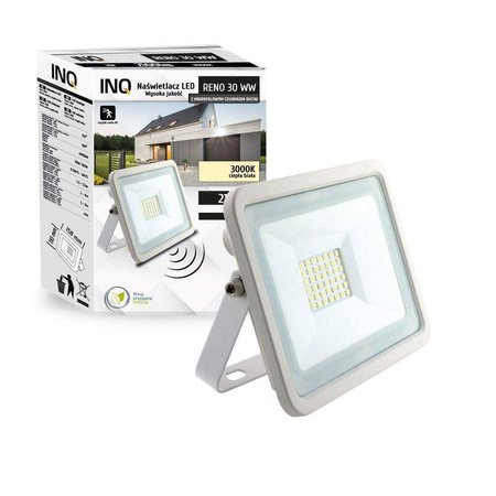 OPRAWA NAŚWIETLACZ LED RENO 30W Z CZUJKĄ RUCHU HF 3000K 2100lm biały