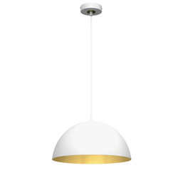 Lampa wisząca BETA biała złota 1xE27 35cm