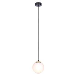 Lampa wisząca z białym matowym kloszem 14 cm K-4910 z serii ISLA