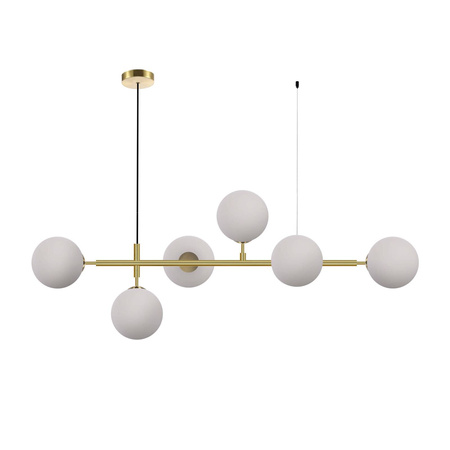 Light prestige Alisa wisząca złota / białe kulki LP-005/6P WH