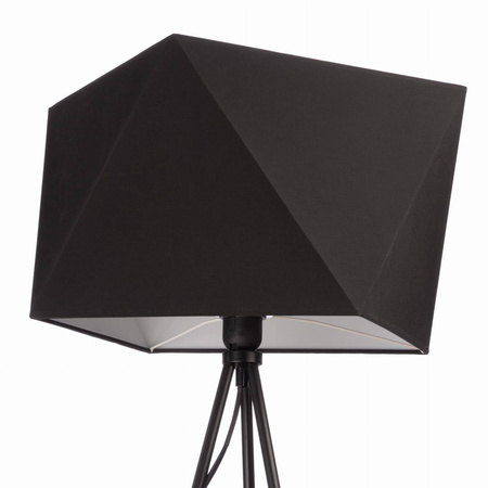 Lampa podłogowa NEPTUN trójnóg z abażurem czarny diament