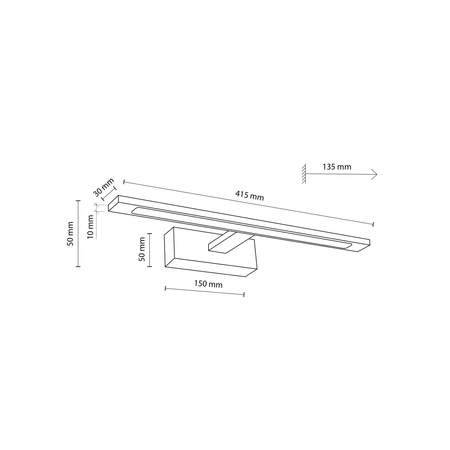 Kinkiet GALLERY LED Black 12W