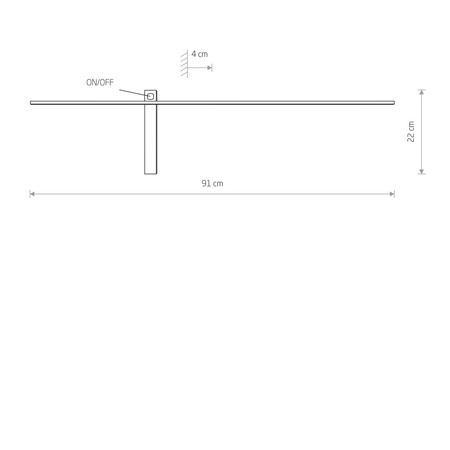Nowodvorski Kinkiet obrazowy czarny IMPULSE LED M 