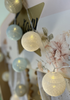 Lampki dekoracyjne COTTON BALLS 20xLED kule błękitne szare na baterie 3xAA