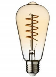 Żarówka dekoracyjna LED spirala E27 ST64 5W bardzo ciepła 1800K